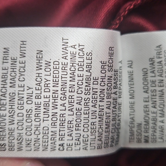 JM Collection Elegant Burgundy Women's Top - Picture 8 of 9